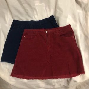 Bundle of Zara corduroy skirts